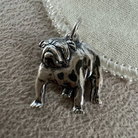 RARE bulldog James Avery charm/pendant NEW PERFECT